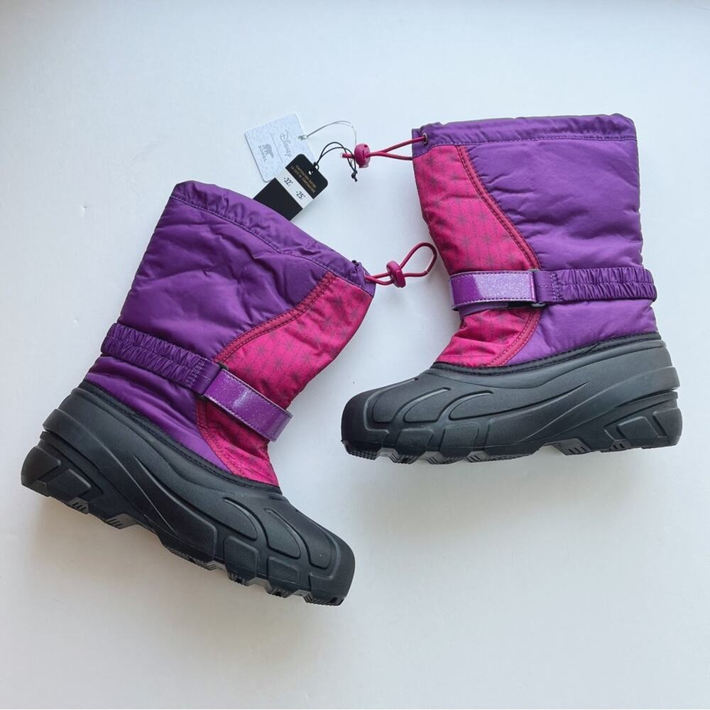 Sorel X Disney Frozen Flury Weather Resistant Snow Boots Winter Ski - Picture 4 of 7